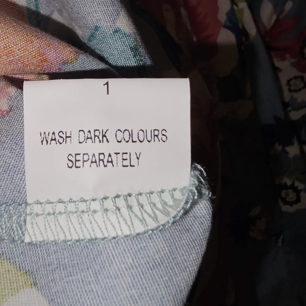 Mint Limit 1950s Retro Rockabilly Short Sleeve Blue Floral Flare Dress Sze Small - Picture 11 of 12